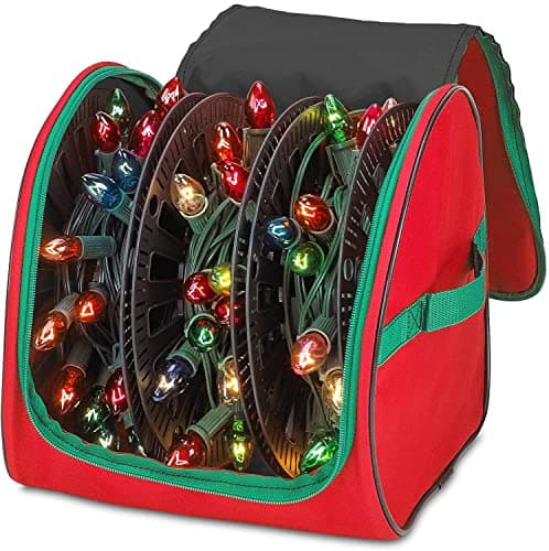 A heavy-duty storage bag for holiday decorations