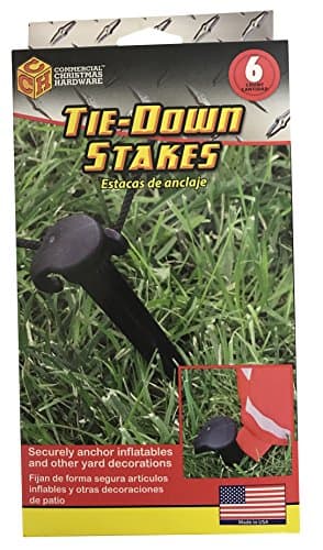 Metal ground stakes for securing yard decorations