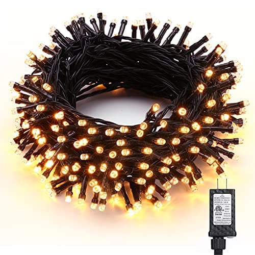 Mini LED string lights lit at night